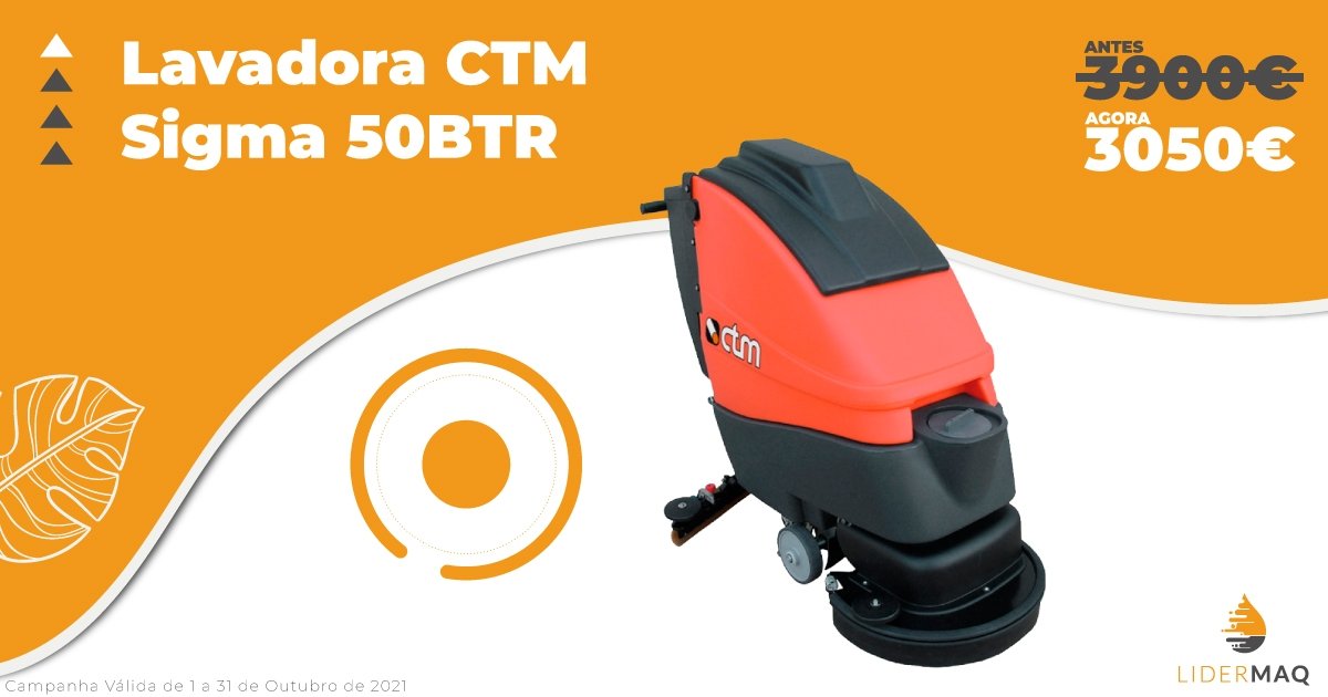 Lavadora de pavimentos CTM Sigma 50BTR - Lidermaq