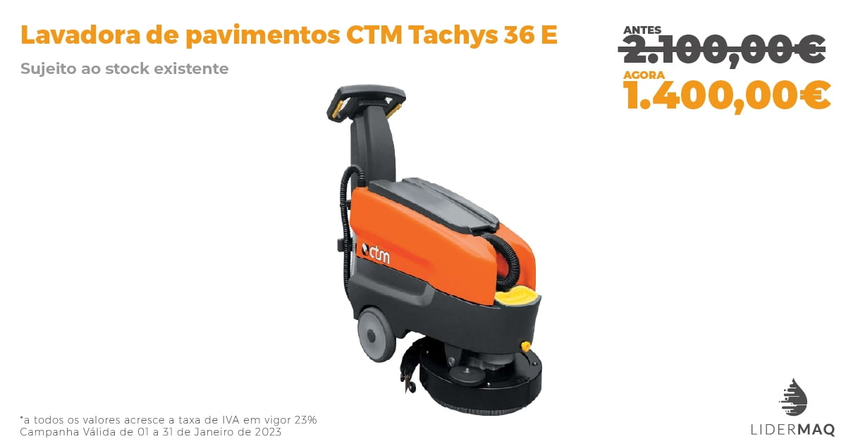 Lavadora de Pavimentos Tachys 36 E - Lidermaq