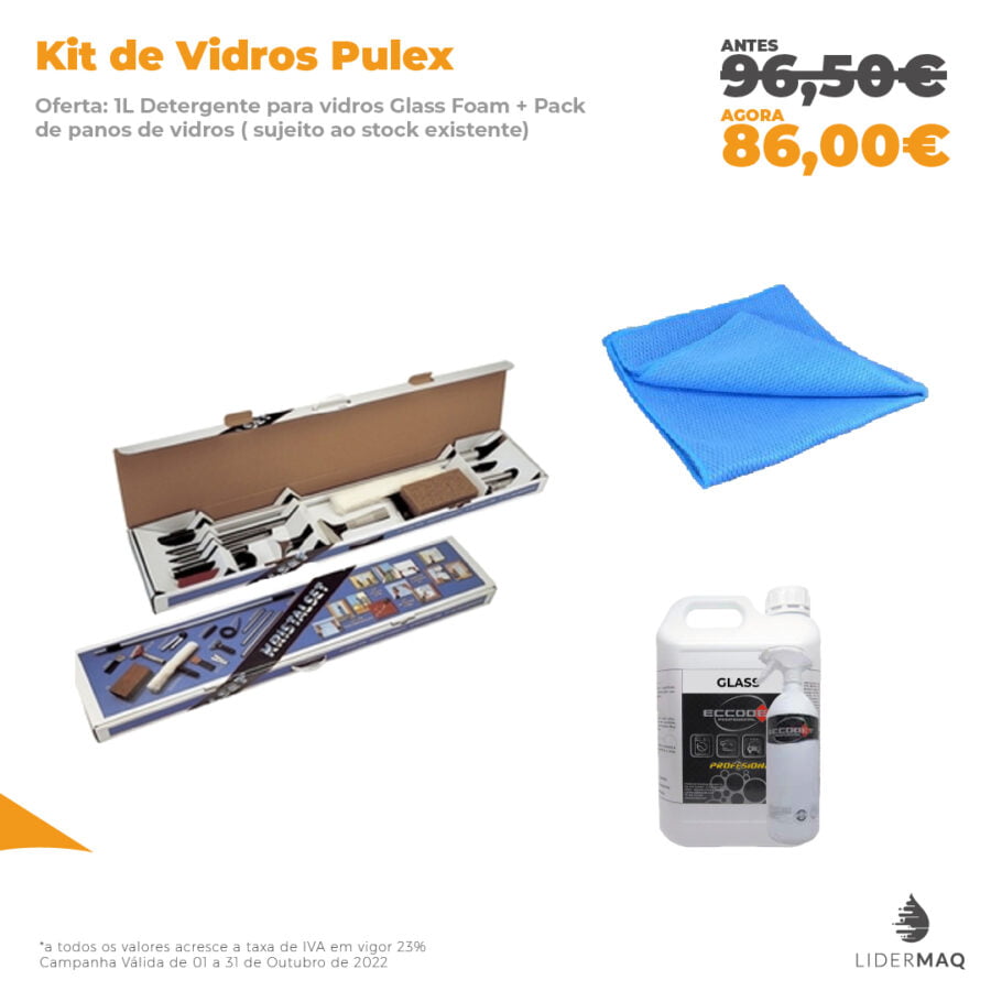 Kit para Limpeza de Vidros PULEX Oferta - Lidermaq