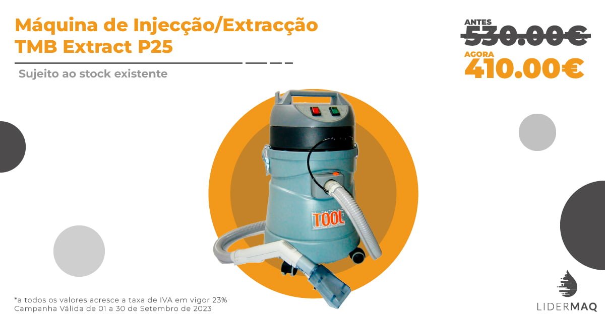 Máquina de Injecção/Extracção TMB Extract P25 Promoção - Lidermaq